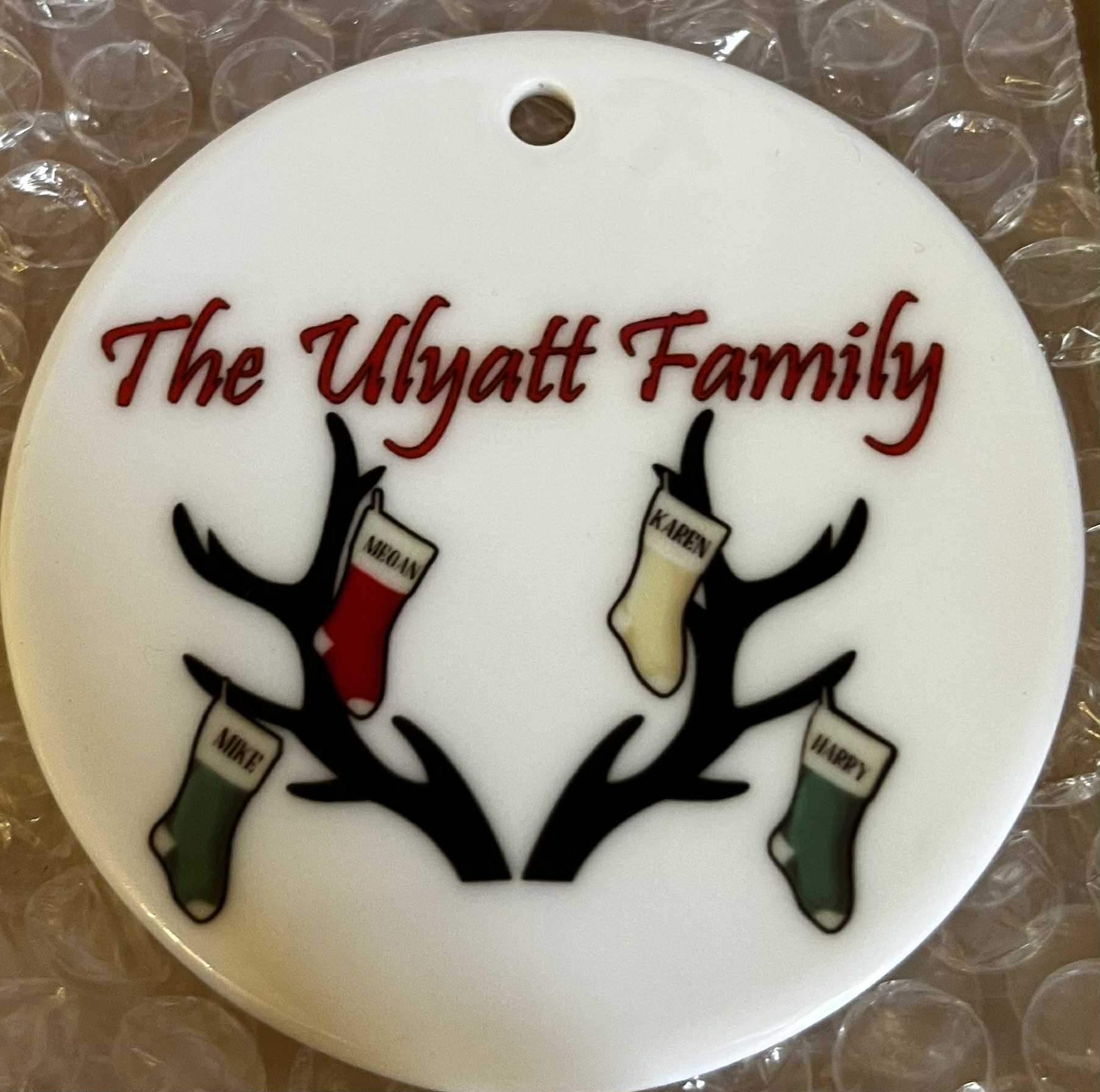 personalised christmas ornament