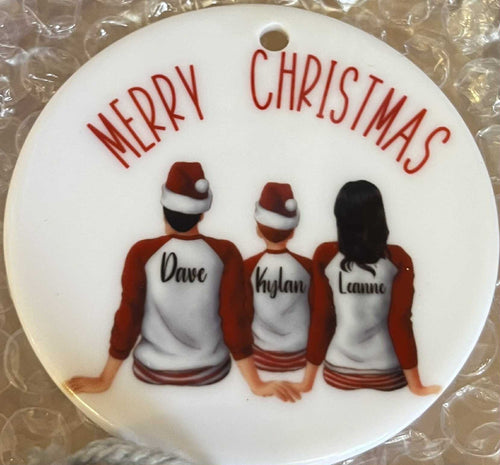 personalised family ornament